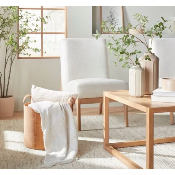 16" Extra Large Faux Leather Storage Bin Camel Brown Hearth & Hand with Magnolia - Picture 2 of 8